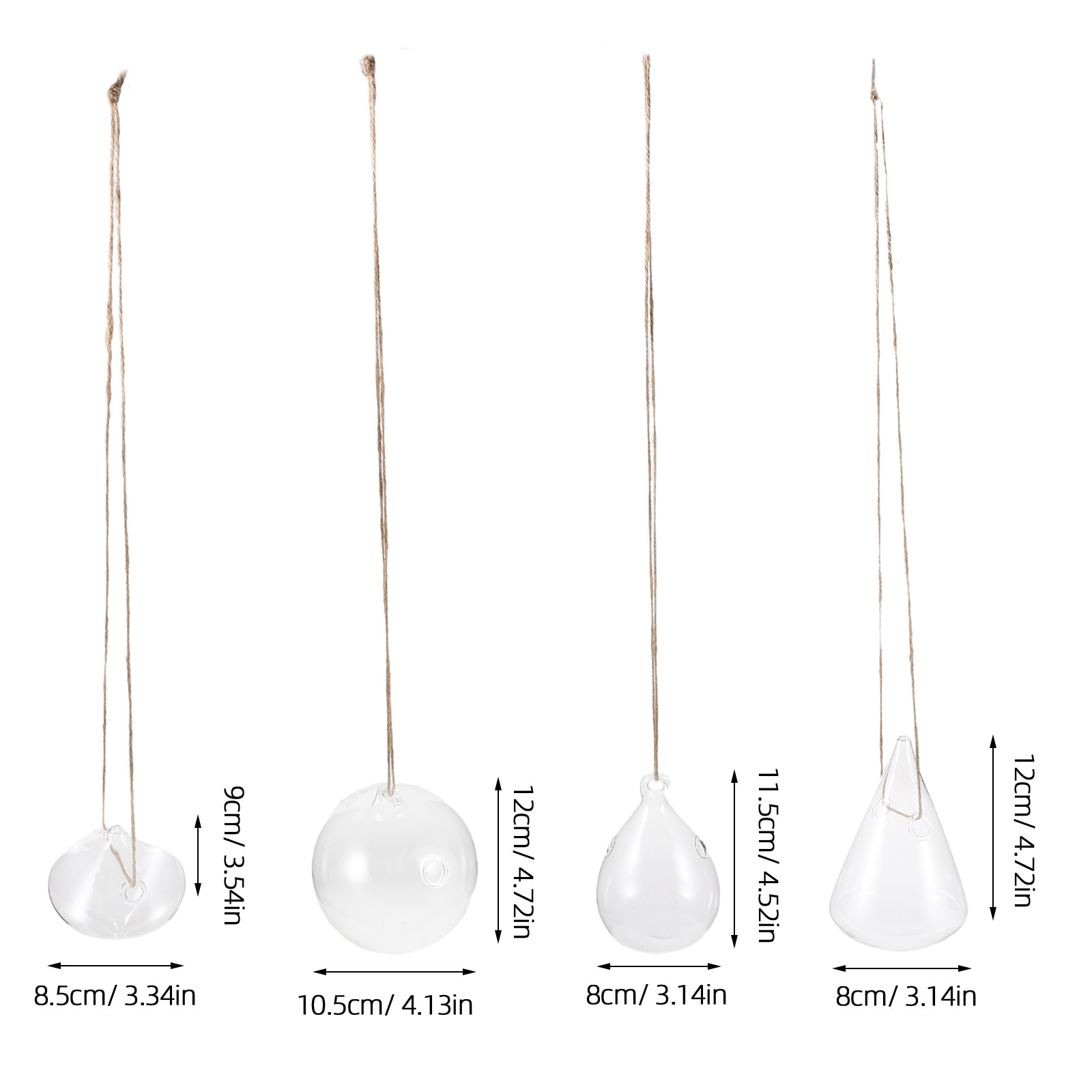 4Pcs Glass Hanging Planters Hy - Propagation Station Vase recension och pris